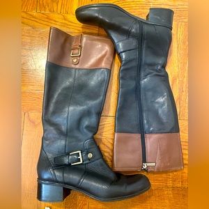 High boots black and brown